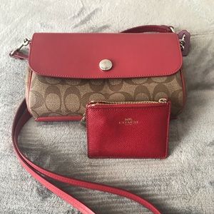 Coach crossbody with matching coin purse